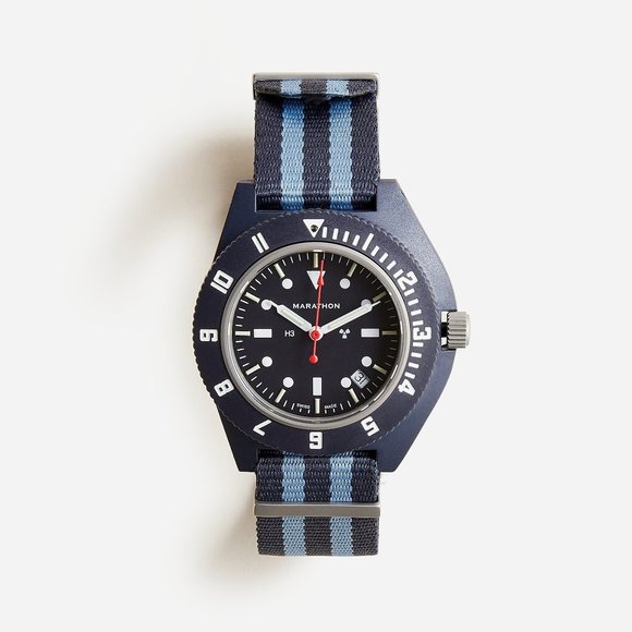 Marathon Watch Company x J.Crew Pilot's Navigator with Date Watch Navy Blue - Picture 10 of 15